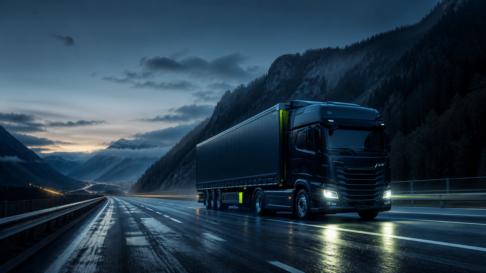 A modern logistics vehicle representing the Car KG LLC transport network